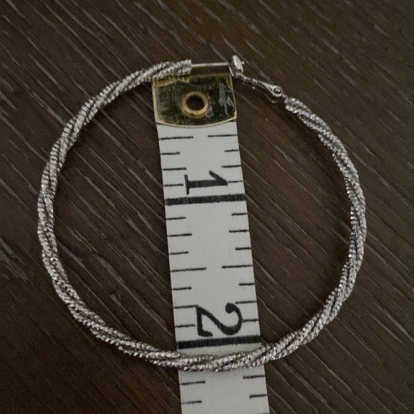 Silver Hoop Earrings - Picture 4 of 4